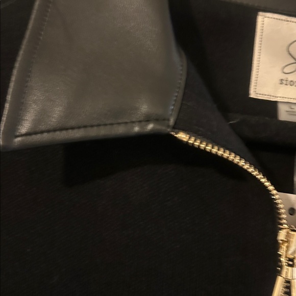 Black sweater/ Blazer with Gold Accents - Picture 2 of 6